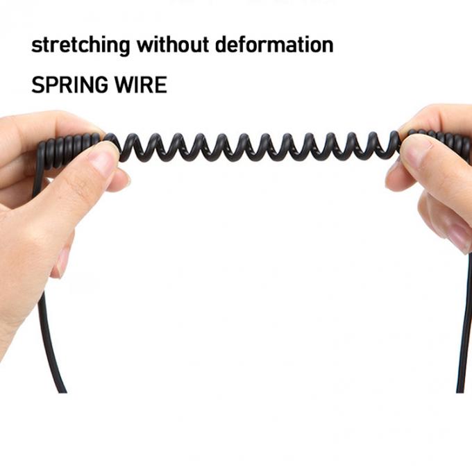 Coiled Spring Wire USB to Open 4 Tinned Bare Wires End Cable 2