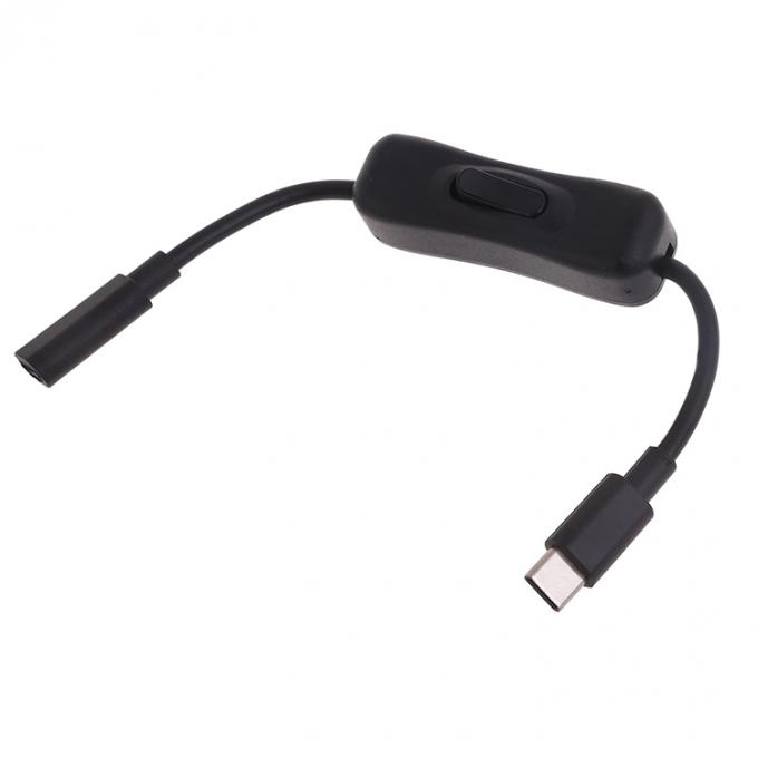 Male to Female USB Type C to C Switch on off Data Charging Extension Cable for Raspberry Pi LED Lamp Phone 0