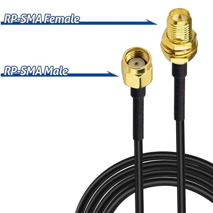RG174 Coaxial RP SMA Male to RP SMA Female Antenna Extension Cable for Wifi Router Security Camera 1