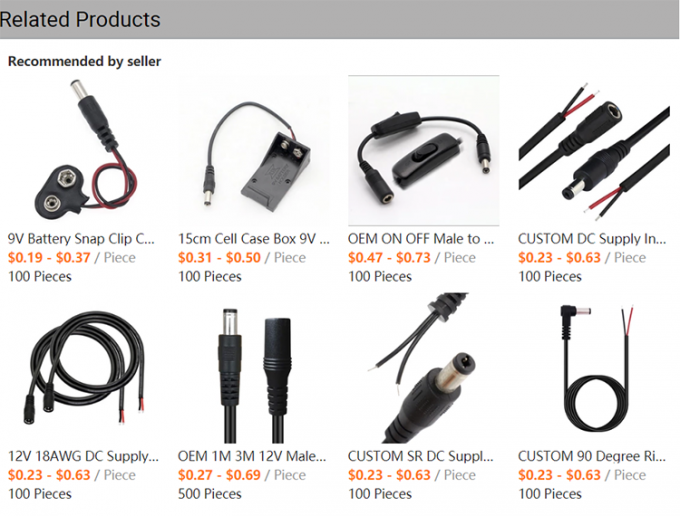 9V Battery Snap Clip Connector To DC Male 5.5x2.1mm Barrel Jack Power Cable for battery holders 0
