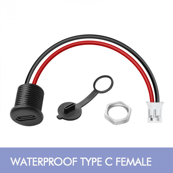 IP67 IP68 Waterproof Cap USB Type C Female Socket Jack to 2 Pin PH 2.0 XH 2.54  SH1.0  VH ZH MX Connector Cable 0
