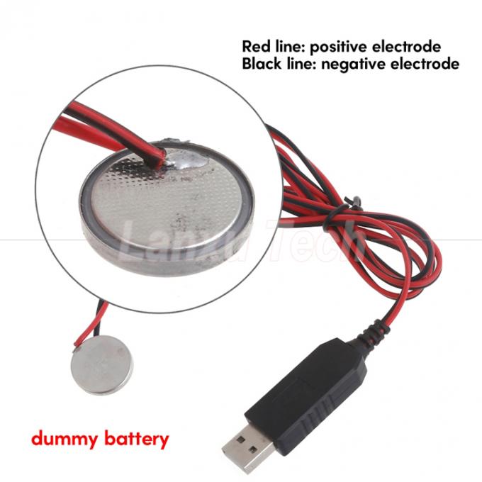USB 5v to 3v Output Battery Eliminator CR2032 Replace Charger Cable 4