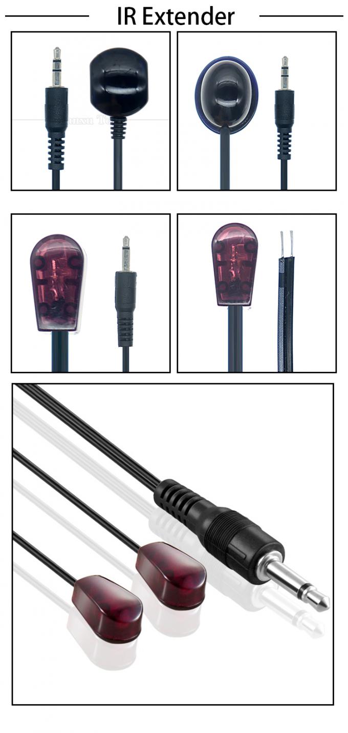 3.5mm Jack Audio Jack Infrared IR Receiver Emitter Transmitter Repeater Extender Cable for Cable Boxes DVR TV STB 0