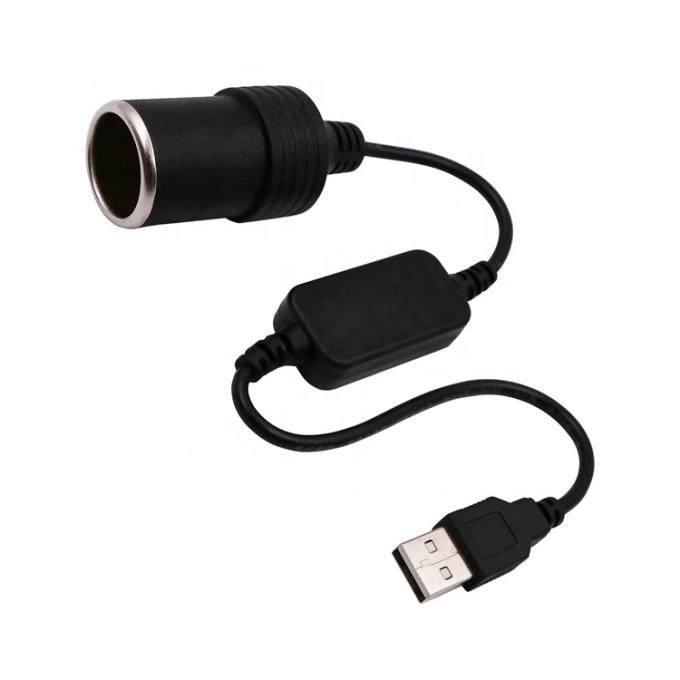 USB A  Male to 12v Car Cigarette Lighter Socket Female Power Converter Cable 1