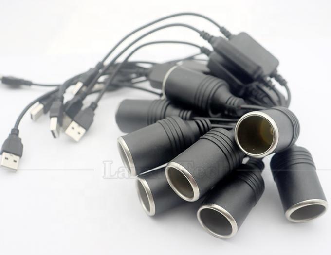 Set Up Charger USB A Male 5V to 12V Car Cigarette Lighter Socket Female Converter Cable 6