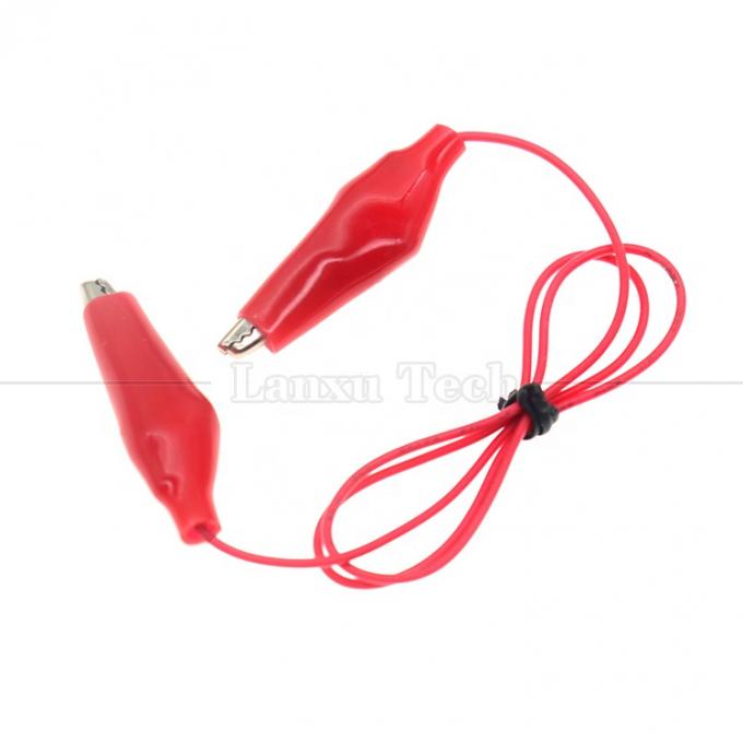 Black Red Electrical Alligator Crocodile Clamps Clips Battery Power Test Cable 1