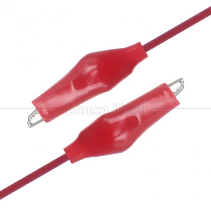 Black Red Electrical Alligator Crocodile Clamps Clips Battery Power Test Cable 2
