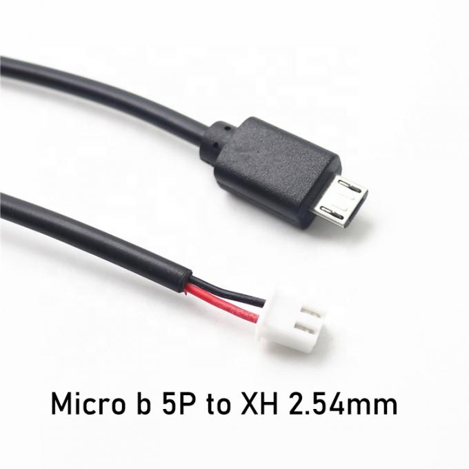 Custom 10cm 30cm 0.5m 1m Micro B 5P to 2P JST XH 2.54mm Connector Wire Cable 2