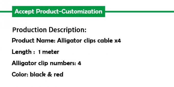 12v Double Ended Black Red Electrical Test Leads Jumper Wire Alligator Crocodile Clips Cable 0
