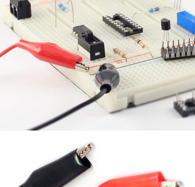 12v Double Ended Black Red Electrical Test Leads Jumper Wire Alligator Crocodile Clips Cable 4