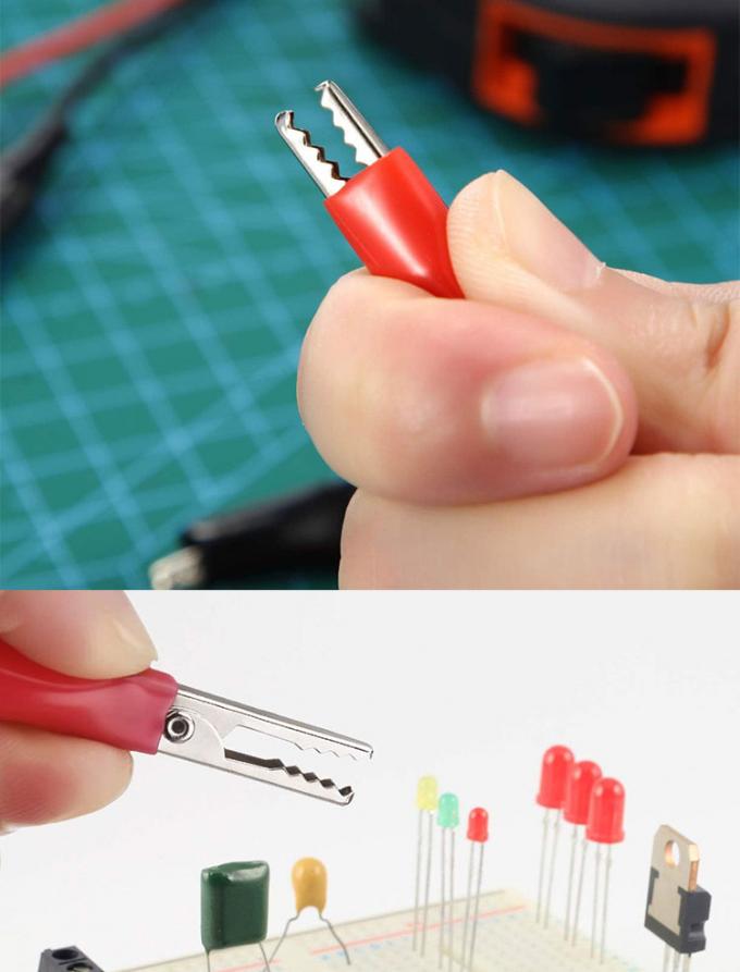 12v Double Ended Black Red Electrical Test Leads Jumper Wire Alligator Crocodile Clips Cable 3