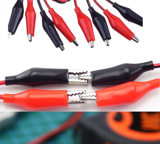 12v Double Ended Black Red Electrical Test Leads Jumper Wire Alligator Crocodile Clips Cable 2