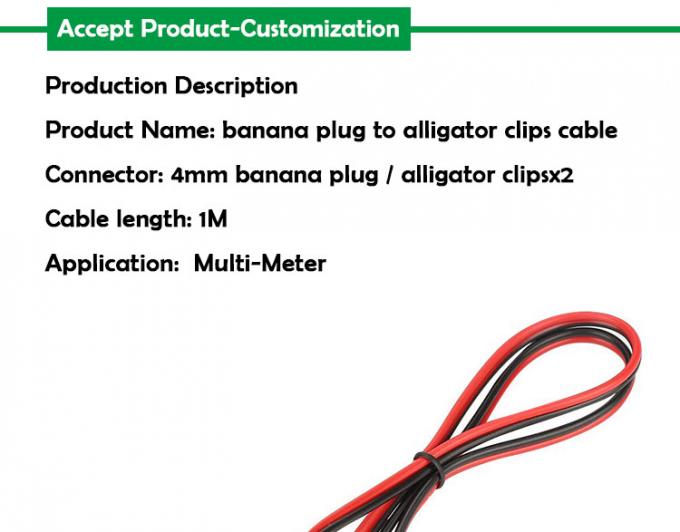 Crocodile Alligator Clip to Banana Plug Test Lead Wire Cable for Multimeters Circuit 0