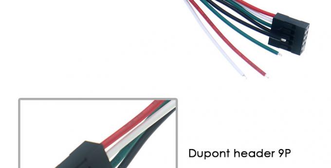 OEM 2.54mm Pitch 9 PIN Header Dupont Connector Wire Harness Cable 3