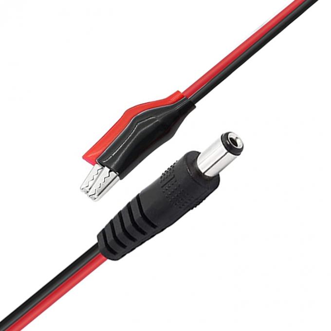 2.1mmx5.5 mm 12V DC Male Jack to Alligator Clip Power Cable Connectors for CCTV Security Camera Lighting 1