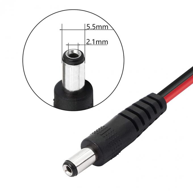 2.1mmx5.5 mm 12V DC Male Jack to Alligator Clip Power Cable Connectors for CCTV Security Camera Lighting 2