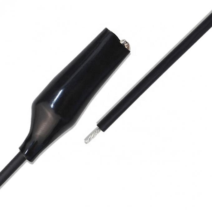 Black Red Single Alligator Clip Test Power Cable 3