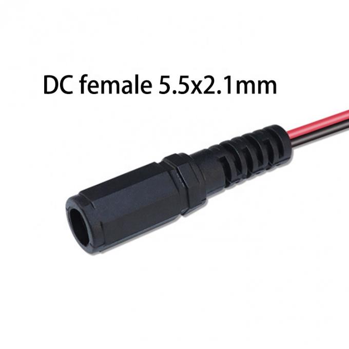 12V  DC 5.5x2.1mm Female Barrel Jack to Alligator Clips Power Cable Connectors for CCTV Security Camera 2
