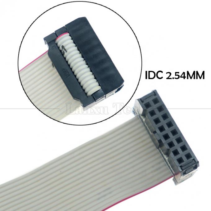 Female to Female 16 PIN 1.27mm Pitch IDC 2.54mm Connector GPIO Grey Flat Ribbon Wire Cable for  Hard Drives CD Raspberry Pi 1