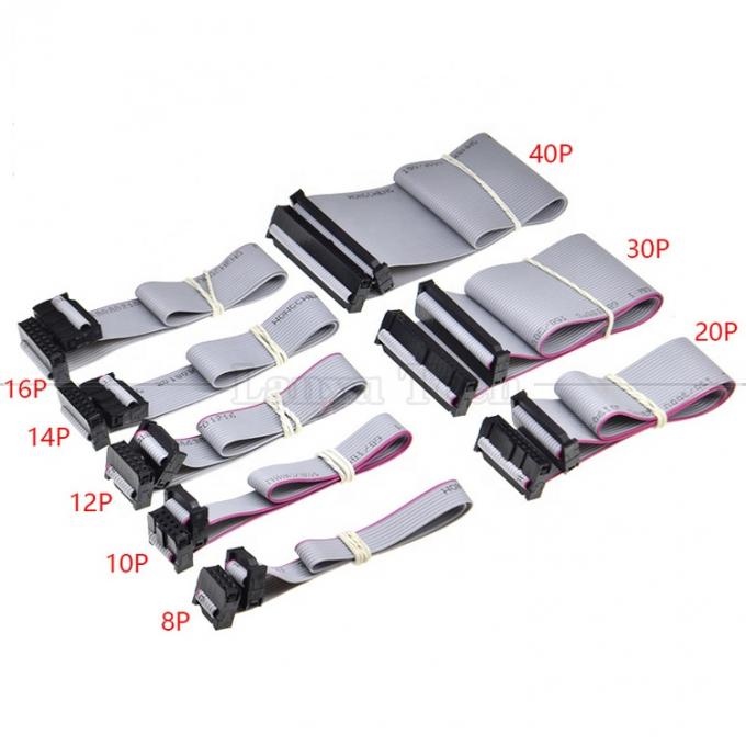 Customized 4 to 80 10 16 18 20 30 40 50 60 64  PIN 1.27mm Pitch FCC IDC 2.54mm Connector Flat Ribbon Cable 0