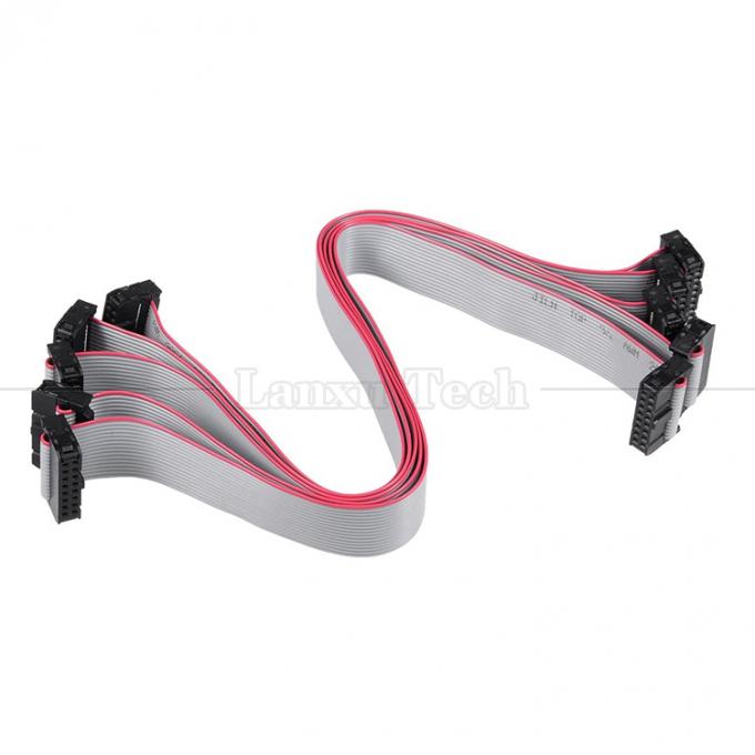 Customized 4 to 80 10 16 18 20 30 40 50 60 64  PIN 1.27mm Pitch FCC IDC 2.54mm Connector Flat Ribbon Cable 10