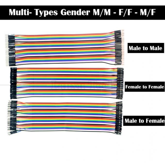 10cm 20cm 30cm Female to Female Male to Male 40 Pin Dupont Connector Breadboard GPIO Jumper Wires for Arduino Raspberry Pi 5