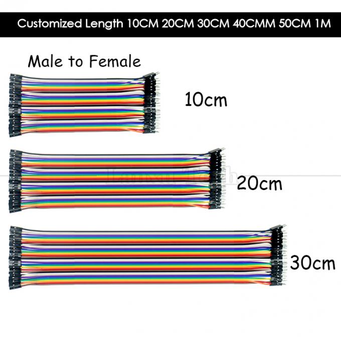 10cm 20cm 30cm Female to Female Male to Male 40 Pin Dupont Connector Breadboard GPIO Jumper Wires for Arduino Raspberry Pi 8