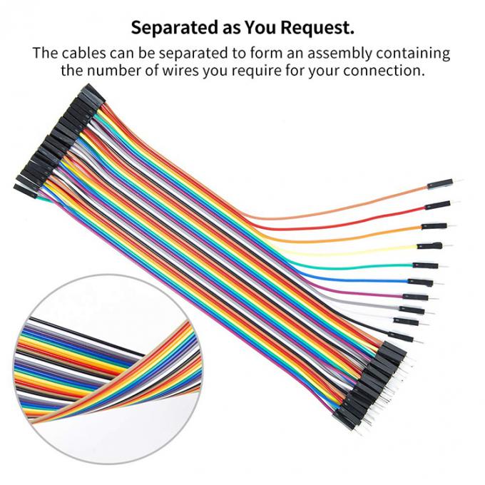 40 PIN Male Female to Male Female Dupont GPIO Cable Breadboard Jumper Wire for Arduino 9