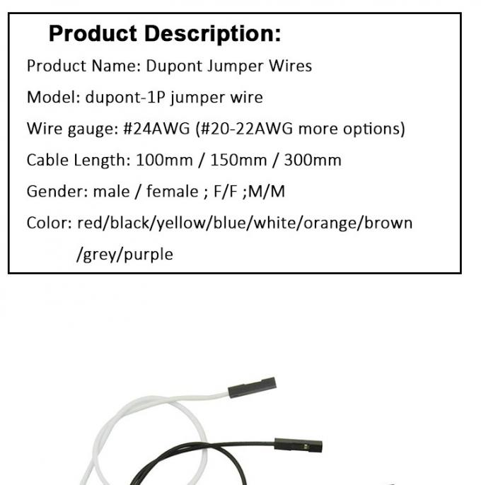Male to Male Female to Female 2.54mm 1 Pin Dupont Connector Solderless Breadboard Jumper Wire for Arduino 0