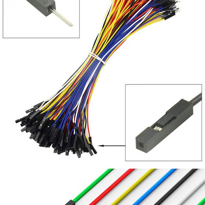 Male to Male Female to Female 2.54mm 1 Pin Dupont Connector Solderless Breadboard Jumper Wire for Arduino 3