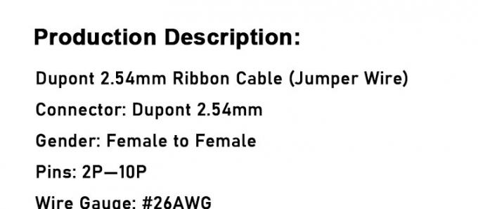 2p 3p 4p 5p 6p 7p 8p 9p 10p Female to Female 2.54mm Dupont Connector Ribbon Jumper Wire 0