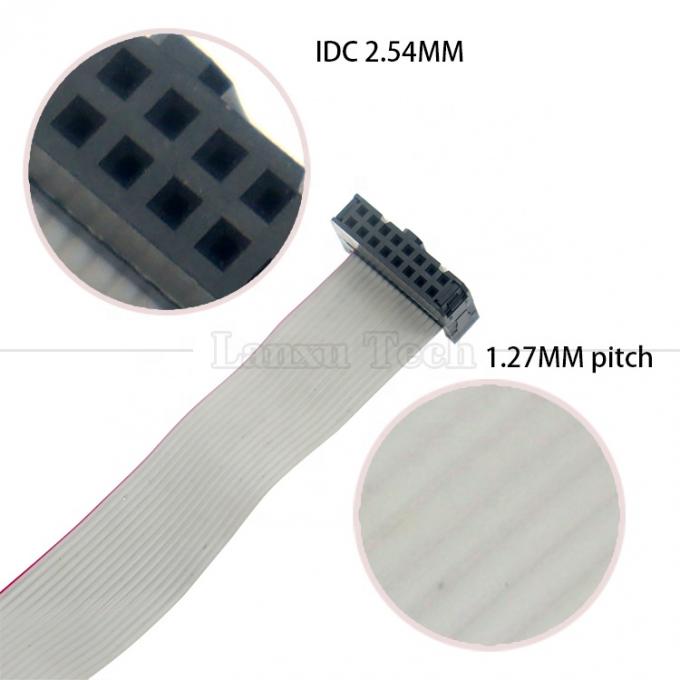 6 8 10 12 14 16 18 20 24 26 30 32 34 40 50 60 64 PIN 1.27mm Pitch IDC 2.54mm 2.0mm Connector Grey Flat Ribbon Wire Cable 4