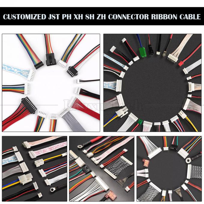 Custom JST 2.54 2.0 1.0 Pitch Female PH XH ZH SH VH Flat Ribbon Cable for Computer Hard Drive LCD Panel 0