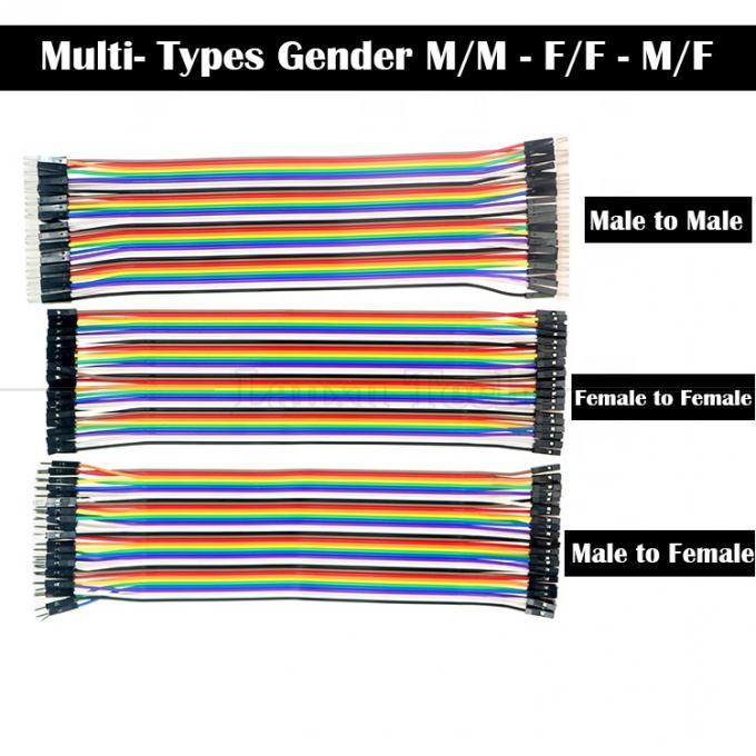40 PIN Male Female to Male Female Dupont GPIO Cable Breadboard Jumper Wire for Arduino 1