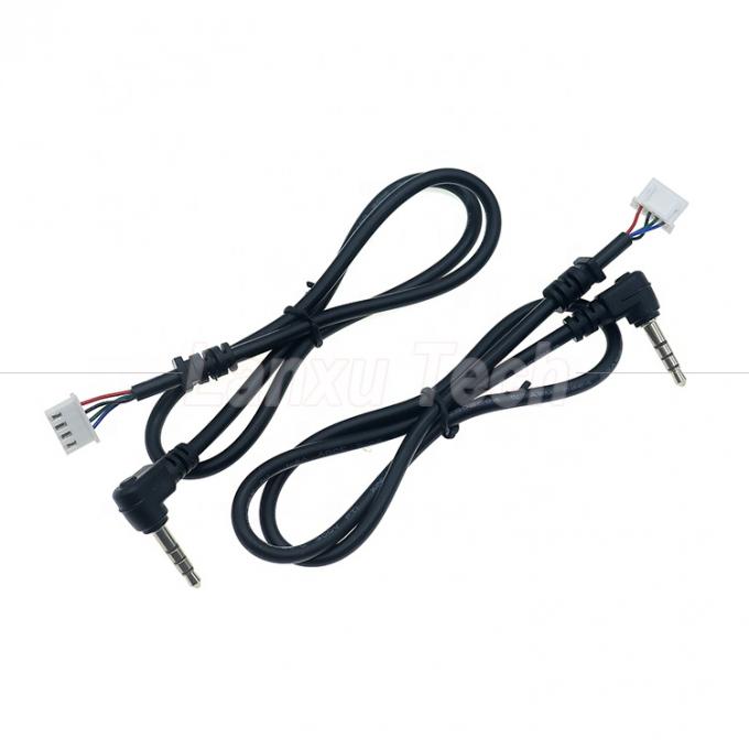 OEM Customization 90 Degree Angle 4 poles 3.5mm TRRS Audio Stereo Jack to JST XH PH SH VH MX Connector Cable 0
