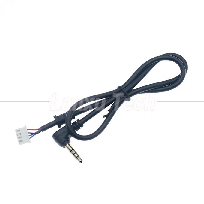 OEM Customization 90 Degree Angle 4 poles 3.5mm TRRS Audio Stereo Jack to JST XH PH SH VH MX Connector Cable 3