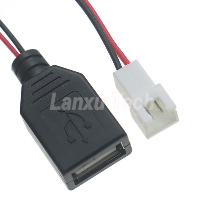 USB Type A Female to JST XH 2.54 Pitch 2 Pin Female Socket Cable 1