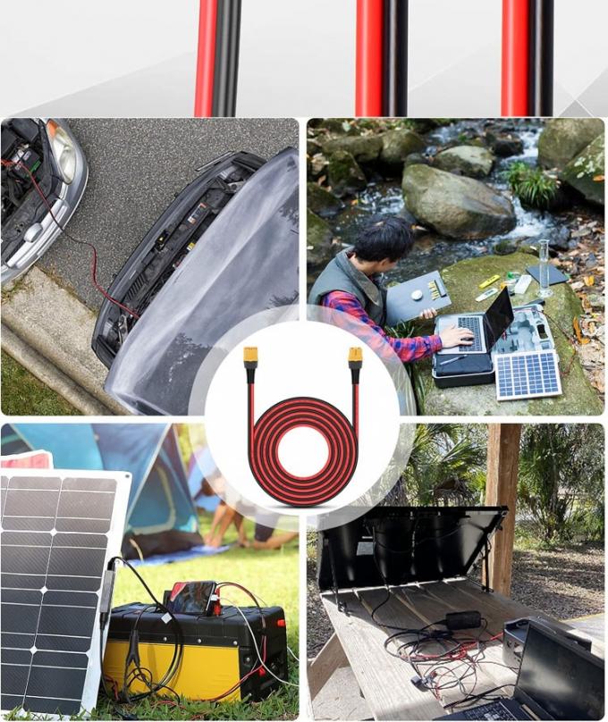 10AWG 12AWG Male to Female XT60 XT60H Connector Extension Adapter Cable for RC Battery Power Station Solar Panel 4