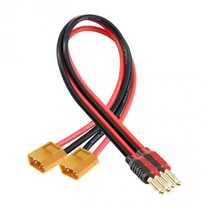 14AWG XT60 Male Plug to 4mm Banana Connector Cable for RC Lipo Battery Charge FPV Drone 1