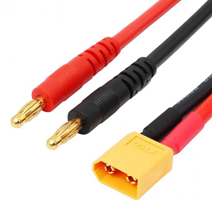 14AWG XT60 Male Plug to 4mm Banana Connector Cable for RC Lipo Battery Charge FPV Drone 2