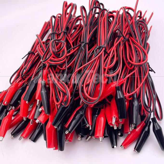 12v Black Red Electrical Test Leads Jumper Wire Alligator Crocodile Clips Cable 5