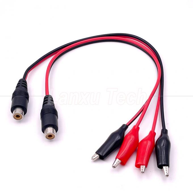 RCA Female AV to Alligator Clips Cable for Speaker 0