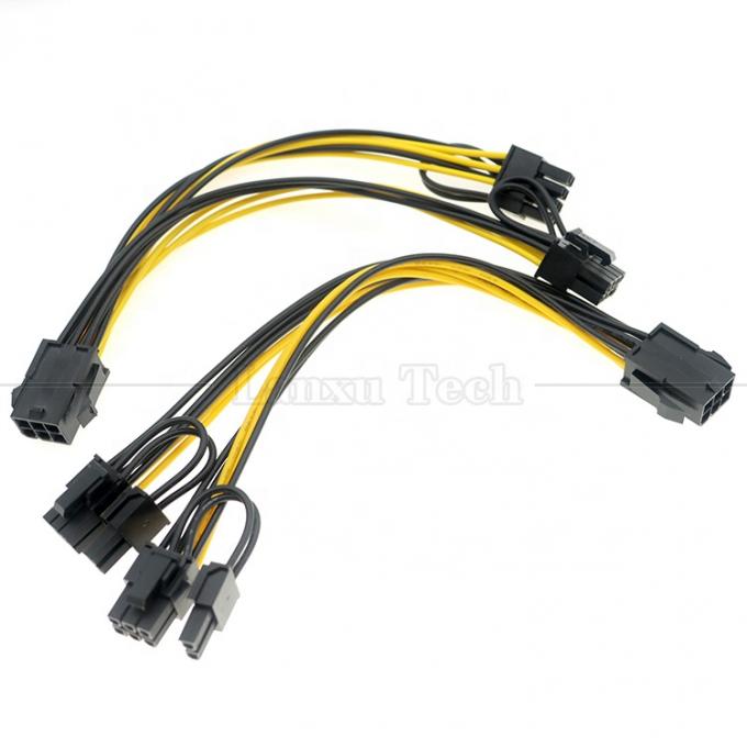 GPU 6 PIN to Dual 8 PIN 18AWG PCI Express Motherboard Power Supply Adapter PCIe Extension Cable 4