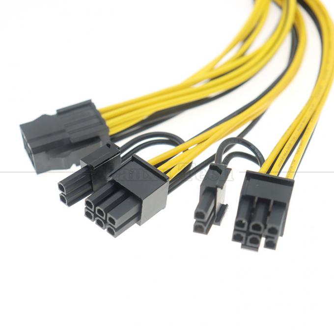 18AWG Pure Cooper Splitter 6 PIN Female to Dual 8 PIN 6+2 Male PCI Express PCIe Cable for GPU Graphics Cards 4
