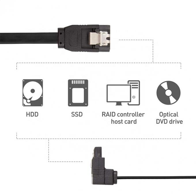 High Speed  90 Degree Angle Sata 3.0 Power Extension Cable for HDD Hard Disk Computer 1