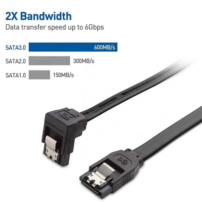High Speed  90 Degree Angle Sata 3.0 Power Extension Cable for HDD Hard Disk Computer 2