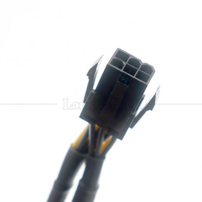 Sleeved 18AWG Pure Cooper Y Splitter 6 Pin to Dual 8 Pin 6+2 PCI Express Power Adapter Extension PCIe Cable for GPU 4