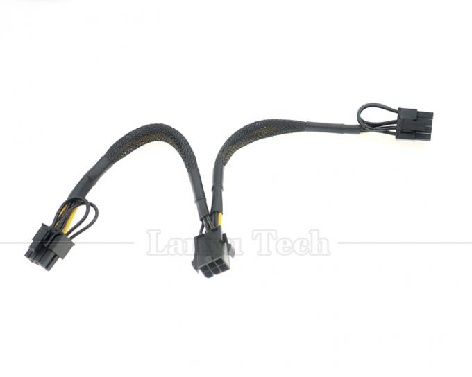 Sleeved 18AWG Pure Cooper Y Splitter 6 Pin to Dual 8 Pin 6+2 PCI Express Power Adapter Extension PCIe Cable for GPU 7