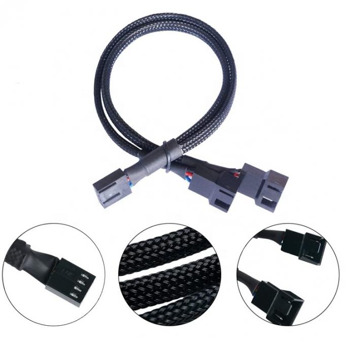 Motherboard CPU 4 PIN Connector PC Case Temperature Control Cooling Fan Y Splitter Extension PWM Cable 0