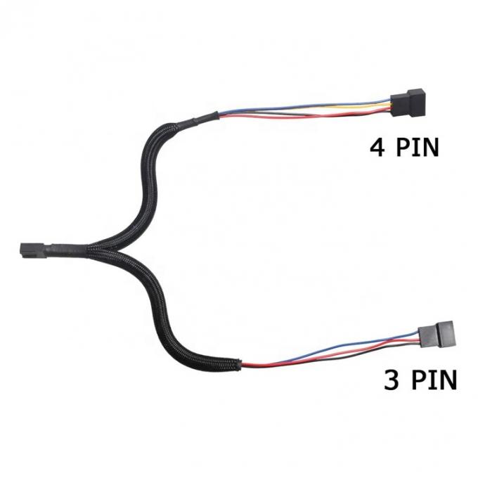 Motherboard CPU 4 PIN Connector PC Case Temperature Control Cooling Fan Y Splitter Extension PWM Cable 3